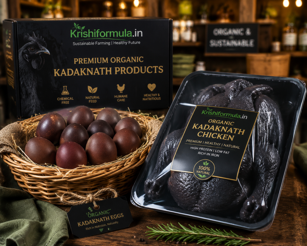 Kadaknath murgi ka kala maans aur premium ande ki market sale