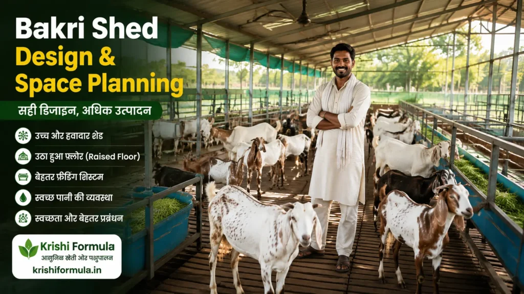 Modern bakri shed design aur goat farming space planning guide 2026